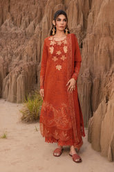 3-PC Unstitched Premium Embroidered Lawn By Rang Rasiya | MAHI